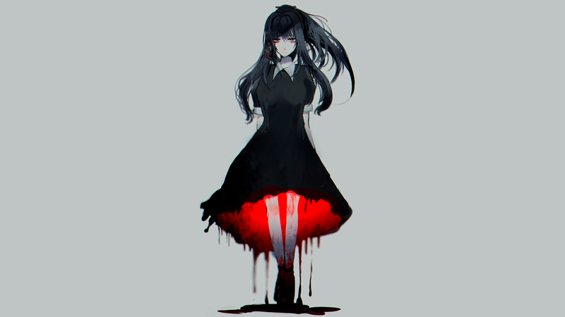 阴郁风二次元少女壁纸合集
