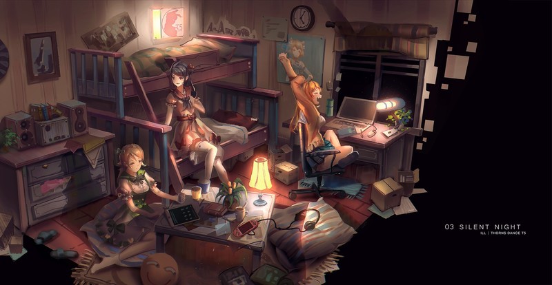 绝美动漫少女房间氛围感壁纸合集