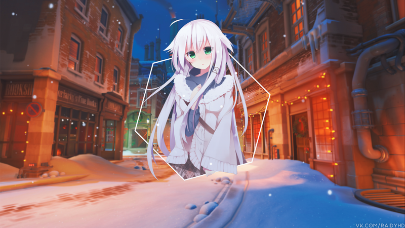 动漫女孩画中画绿眼壁纸合集