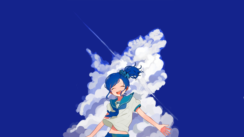 美到窒息的蓝调水手服少女壁纸合集