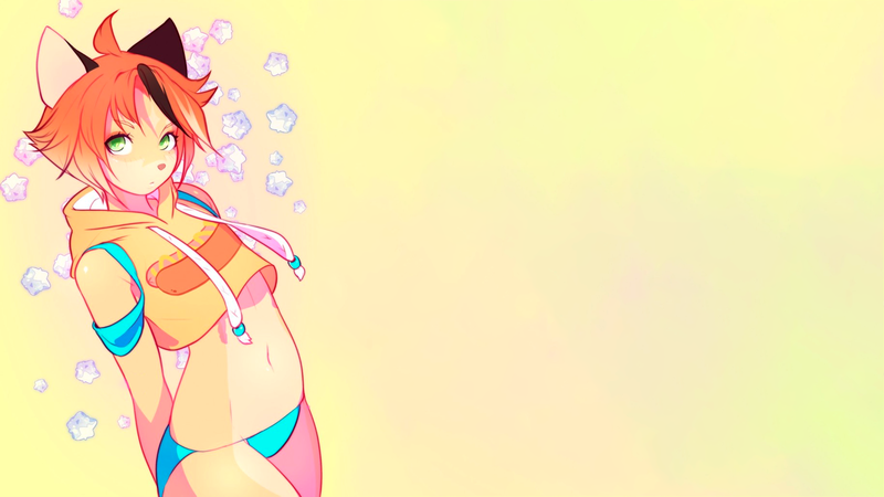这组动漫壁纸太绝了！兽耳娘泳装合集直接戳中喜好