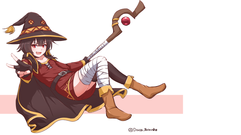 为美好的世界献上祝福！惠惠 动漫 动漫少女 纯白背景高清壁纸