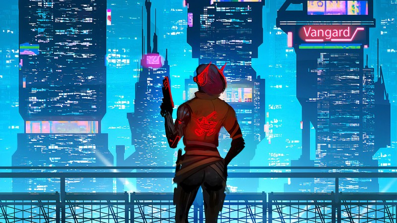 赛博霓虹下的女武神壁纸合集