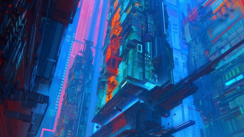 未来赛博都市数字艺术壁纸合集