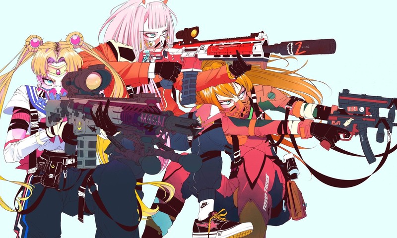 跨次元少女集结！EVA、美少女战士和弗兰克斯的神仙同人合集