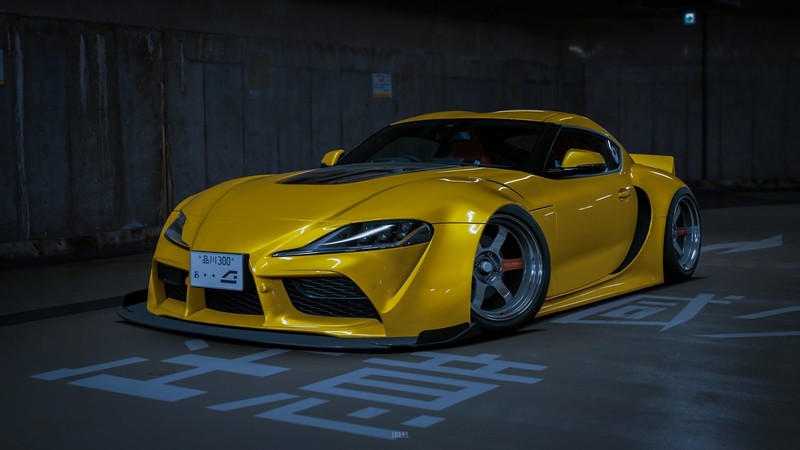 黄色丰田Supra壁纸合集