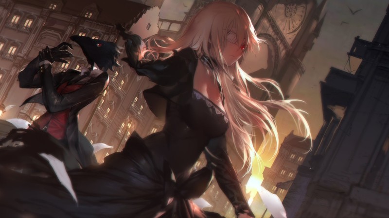 多款动漫少女壁纸合集 超绝氛围感城市场景