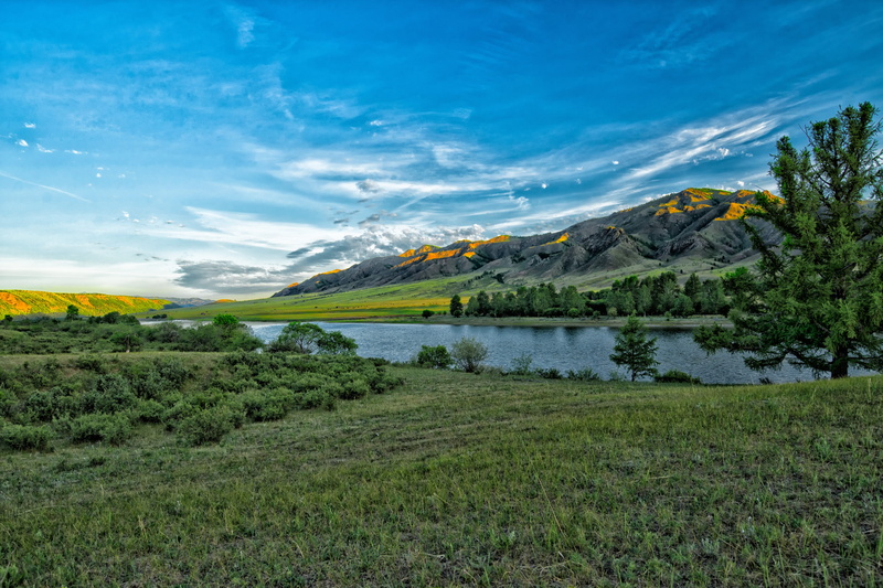 蒙古国山野河湖沙漠风光高清壁纸