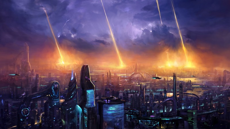 科幻感拉满的赛博都市云景壁纸合集