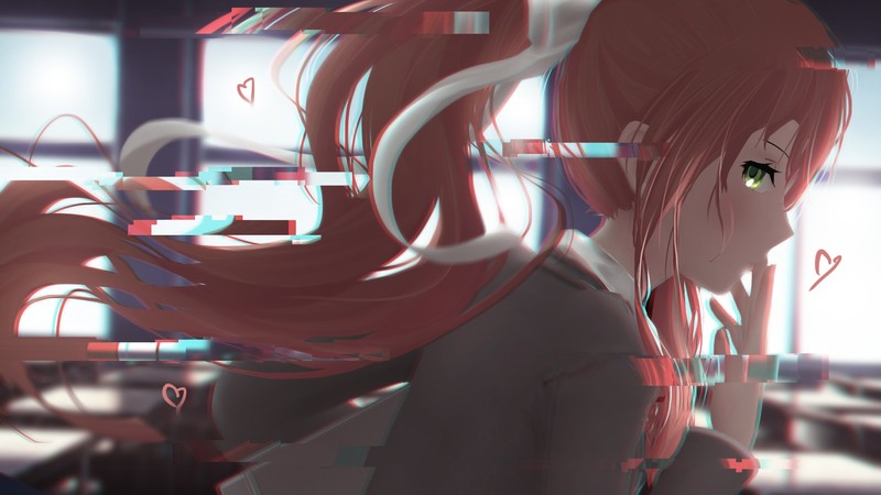 心跳文学部 动漫少女 莫妮卡高清壁纸