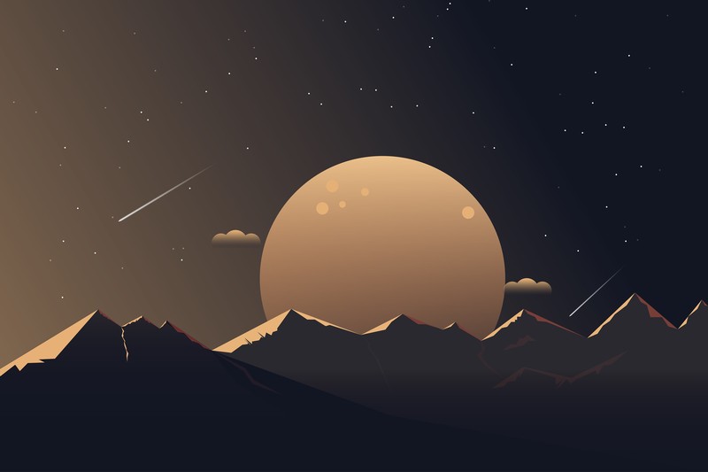 绝美极简风自然夜景壁纸合集