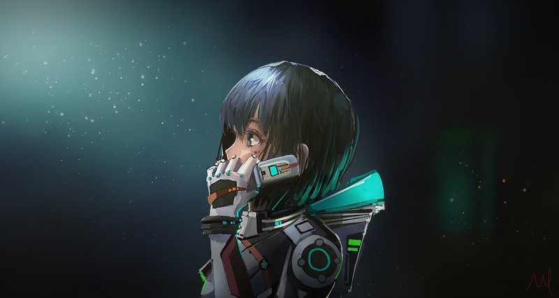 绝美科幻风少女插画壁纸