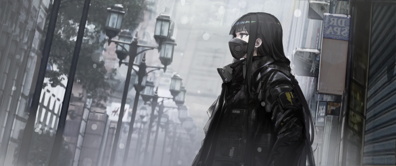 这组壁纸超绝！动漫少女配V字仇杀队面具太有张力