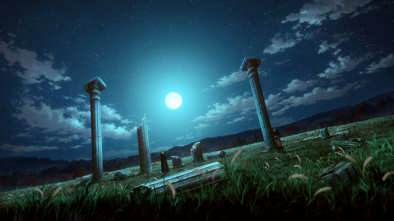 《冰海战记》绝美废墟夜景壁纸合集