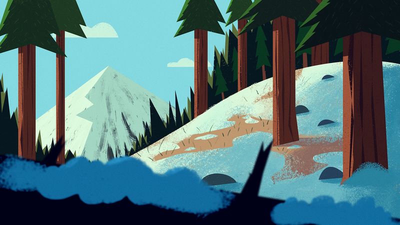 绝美雪山林海4K壁纸