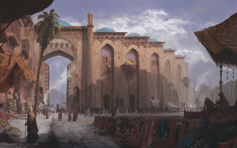 艺术家西纳·阿巴斯尼亚的奇幻都市插画壁纸合集