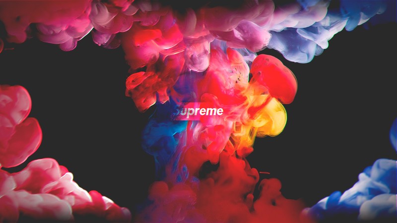Supreme风格自然景观字体壁纸合集
