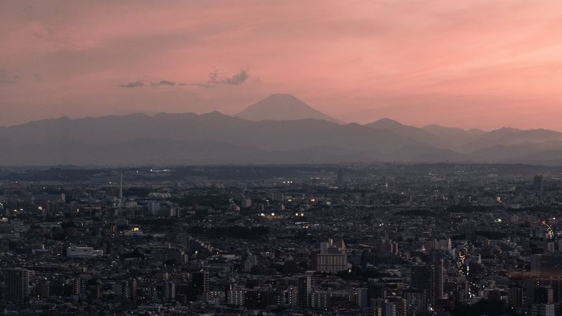 绝美黄昏都市航拍全景 4K高清壁纸