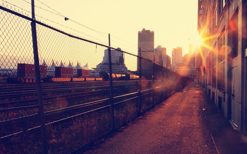 赛博霓虹下的都市夜景 高清壁纸
