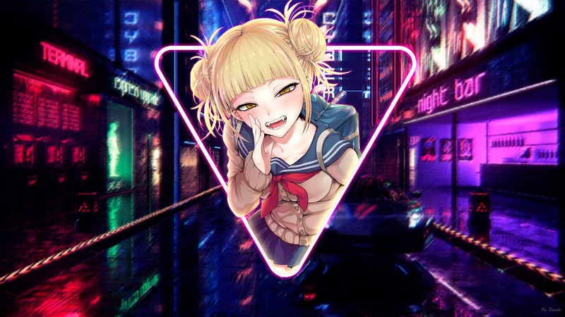 渡我被身子 霓虹都市里的动漫少女壁纸