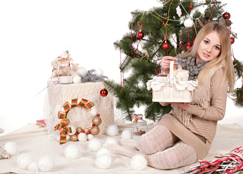 冬日雪夜的圣诞氛围感壁纸