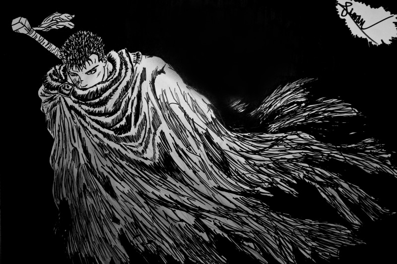 剑风传奇主题手绘雕塑壁纸合集