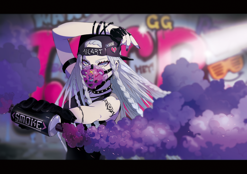 这组壁纸太绝了！戴防毒面具的二次元少女太戳人