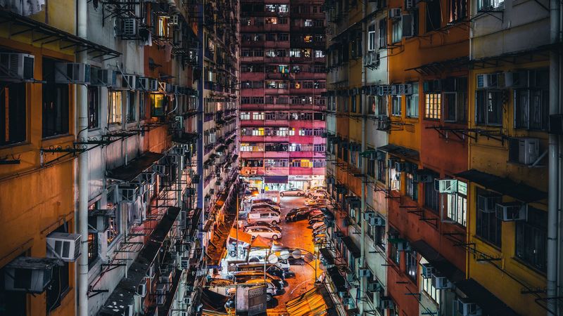 美国亚特兰大杰克逊街夜景长曝4K壁纸