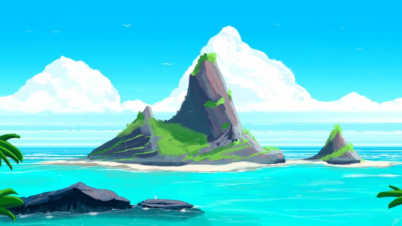 绝美热带海景数字绘壁纸合集