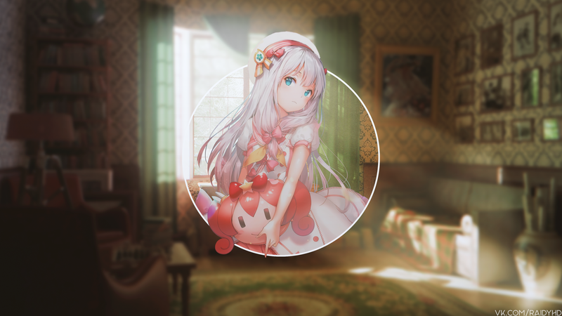 和泉纱雾高清壁纸：二次元少女画中画壁纸