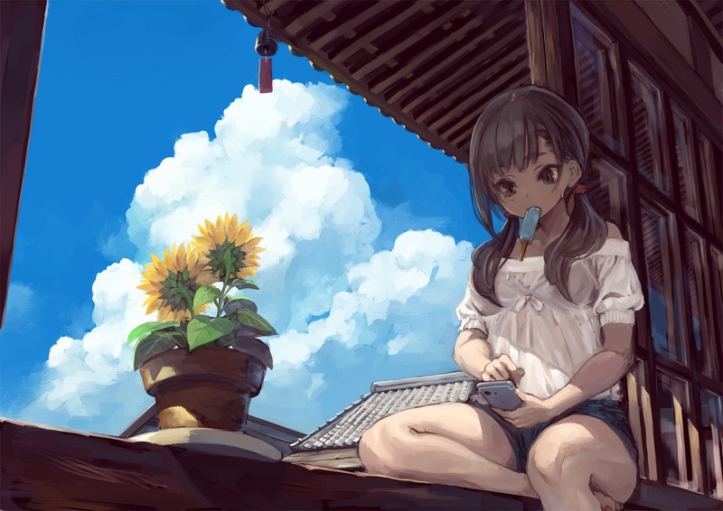 这组二次元少女插画太绝了！夏日氛围感直接拉满