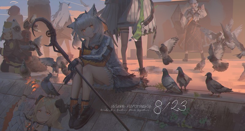 明日方舟女干员们的绝美二创插画壁纸