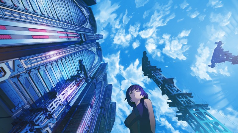 超绝二次元都市壁纸合集 少女与摩天楼的梦幻街景