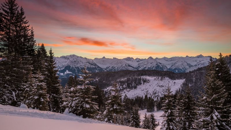 冬日山林雪景壁纸