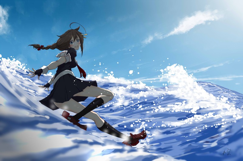 舰娘壁纸合集！时雨岛风等多位人气小姐姐的2D手绘美图