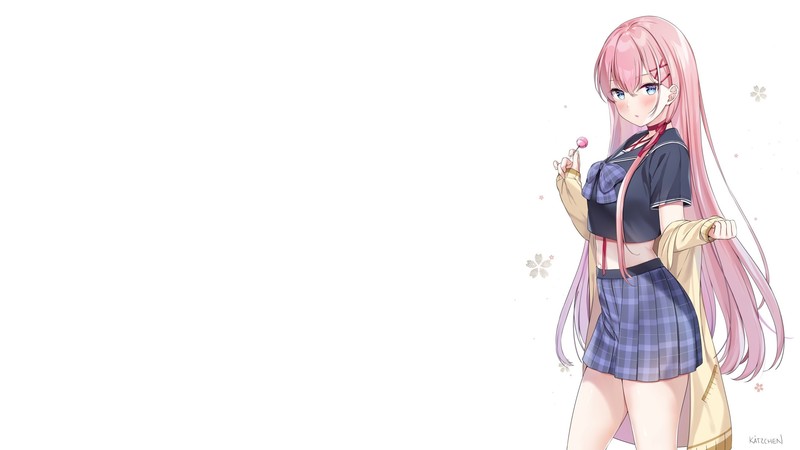 《七骑士》粉发蓝眼动漫少女壁纸合集