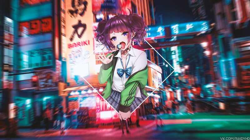 这款画中画画风的田中摩美美动漫少女壁纸太绝了