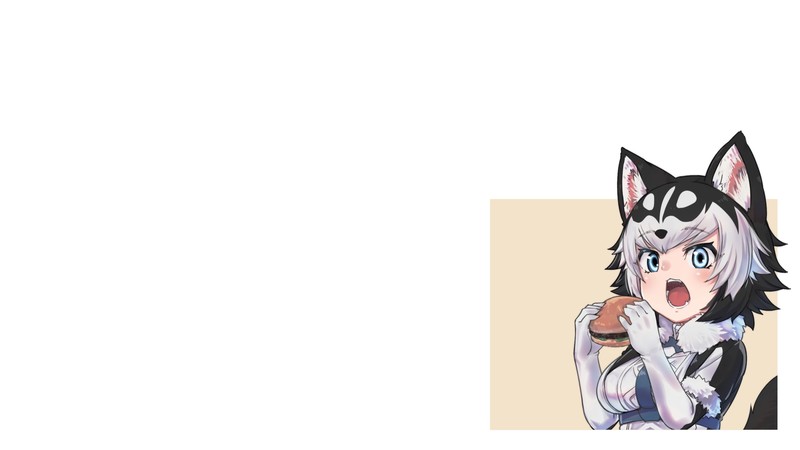 《兽娘动物园》狗狗娘 吃汉堡的兽耳少女壁纸合辑