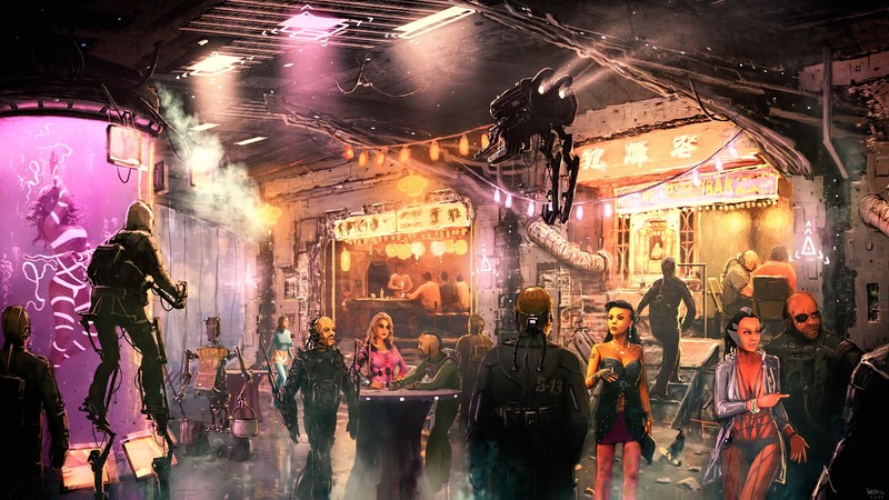 赛博朋克风未来都市数字艺术壁纸合集