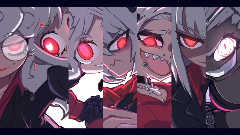 地狱把妹王魅魔少女同人插画壁纸