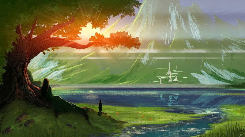 JoeyJazz创作的奇幻精灵山脉壁纸合集