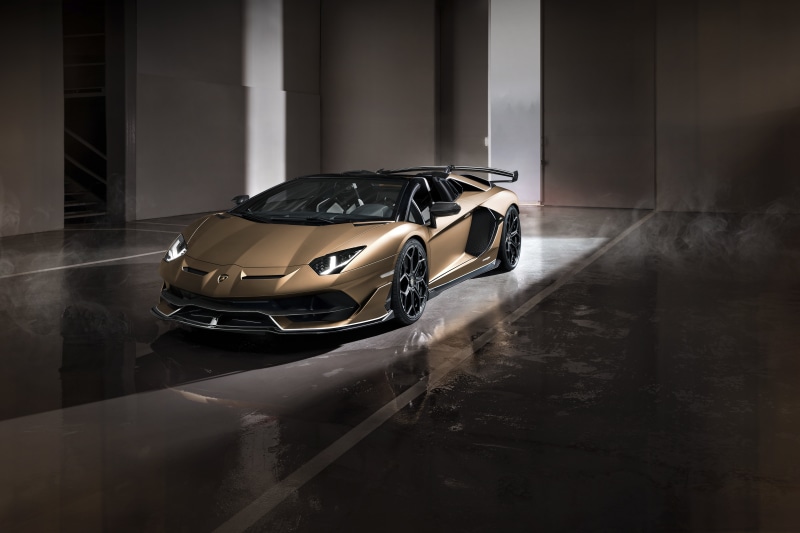 这台棕色兰博基尼Aventador SVJ太帅了