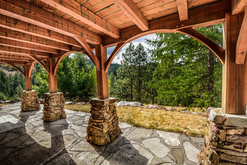 乡野原木石构庭院壁纸合集