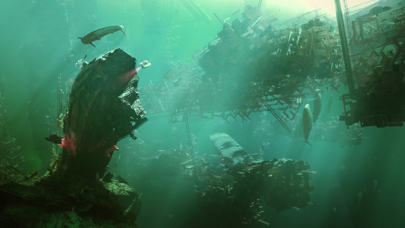 塔马斯·梅德韦笔下的城市高塔艺术壁纸