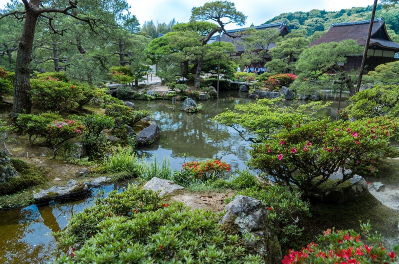 京都银阁寺花园绝美8K水景壁纸