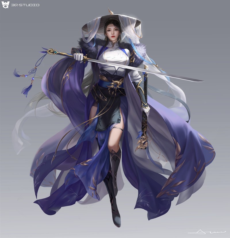 多款动漫少女竖版壁纸 简约背景手绘高清图