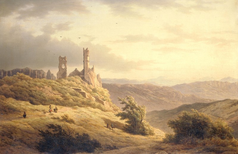 绝美古典废墟风景画壁纸