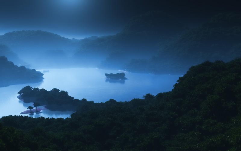 月色雾霭冬日冷景 高清壁纸合集