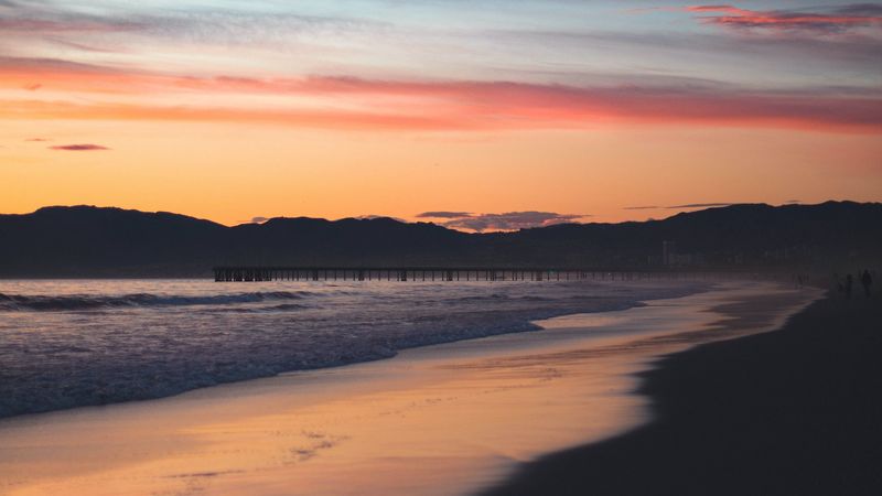 绝美山海日落岸景 4K高清壁纸