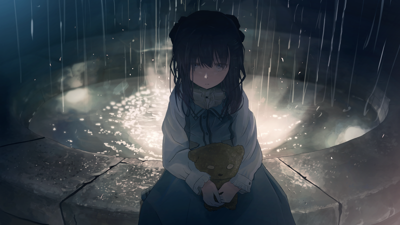 雨夜二次元少女壁纸合集